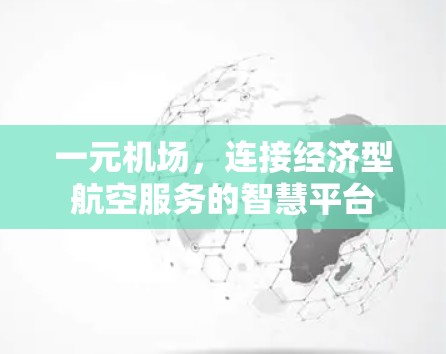 一元机场,连接经济型航空服务的智慧平台 一元机场,连接经济型航空服务的智慧平台